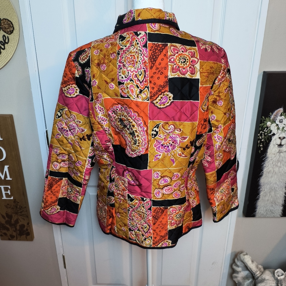 Silkland Lightweight Patchwork Quilted Jacket L 1… - image 6